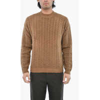 Pulovere Virgin Wool Aran Motif Crew-Neck Sweater Barbati