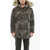 Woolrich Aime' Leon Dore Camouflage Jacquard Down Jacket With Fur Brown