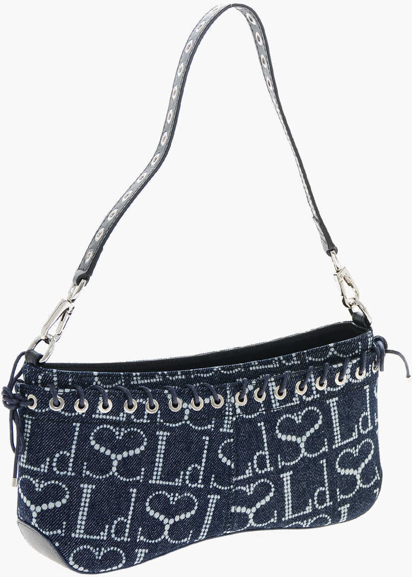 Genti de umar LUDOVIC DE SAINT SERNIN All-Over Monogram Denim Cleavage Bag Blue Femei (BM 19377083) 2
