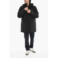 Geci de iarna Woolrich pentru Barbati - Geci de iarna Woolrich Solid Color Mountain Down Jacket With Removable Hood Black Barbati (BM 19377095) - B-mall.ro