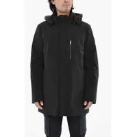 Geci de iarna Solid Color Mountain Down Jacket With Removable Hood Barbati