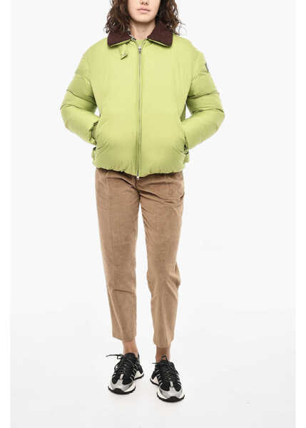 Geci de iarna Woolrich Danielle Cathari Solid Color Down Jacket With Crochet Collar Green Femei (BM 19377098) 4
