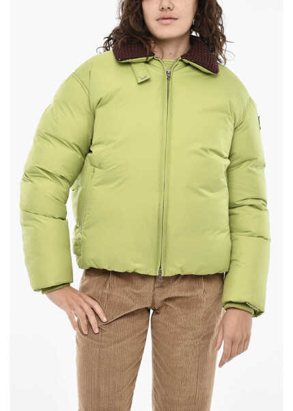 Geci de iarna Woolrich Danielle Cathari Solid Color Down Jacket With Crochet Collar Green Femei (BM 19377098) 1