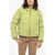 Woolrich Danielle Cathari Solid Color Down Jacket With Crochet Collar Green