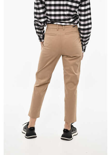 Pantaloni casual Woolrich Regular Waist Twill Chino Pants Brown Femei (BM 19377125) 3