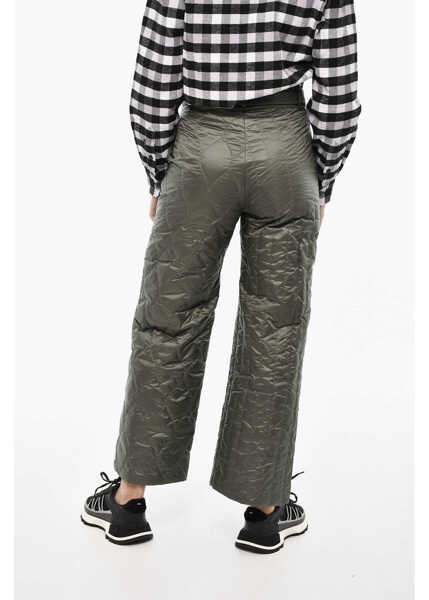 Pantaloni casual Woolrich Quilted And Padded Pants Green Femei (BM 19377128) 2