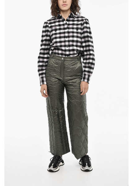 Pantaloni casual Woolrich Quilted And Padded Pants Green Femei (BM 19377128) 4