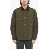 Jachete Padded Duster Work Overshirt With Ribbed Collar Barbati