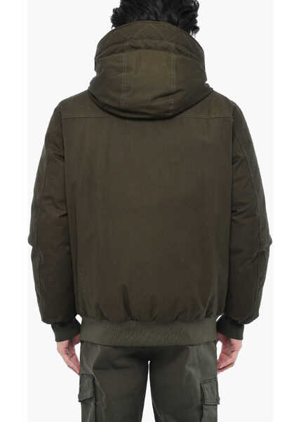 Geci de iarna Woolrich Cotton Byrd Down Jacket With Contrasting Buttons Green Barbati (BM 19377146) 2