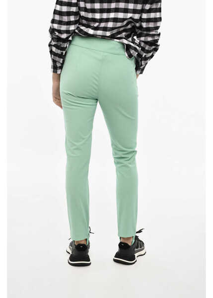 Pantaloni casual Woolrich Twill Skinny Fit Stirrup Pants Green Femei (BM 19377152) 2