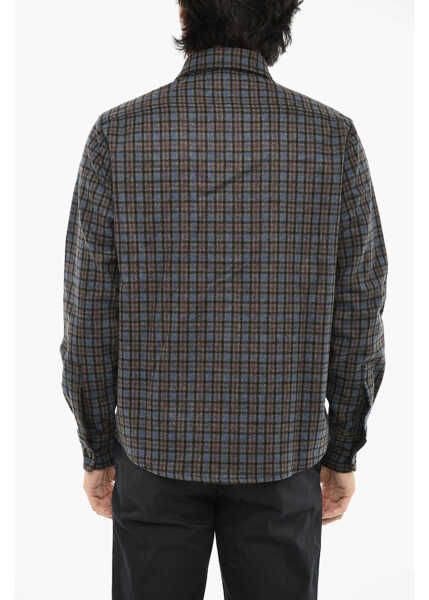 Jachete Woolrich Wool Blend Plaid Check Overshirt Multicolor Barbati (BM 19377164) 2
