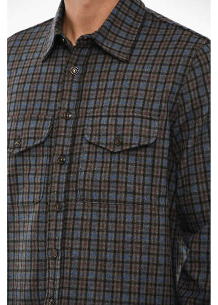 Jachete Woolrich Wool Blend Plaid Check Overshirt Multicolor Barbati (BM 19377164) 3