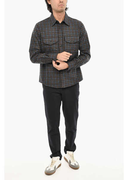 Jachete Woolrich Wool Blend Plaid Check Overshirt Multicolor Barbati (BM 19377164) 4