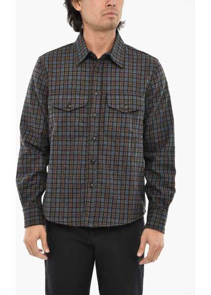 Jachete Woolrich Wool Blend Plaid Check Overshirt Multicolor Barbati (BM 19377164) 1