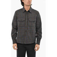 Jachete Wool Blend Plaid Check Overshirt Barbati