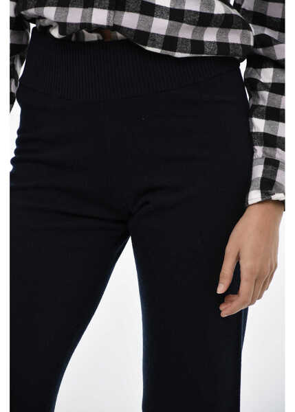 Pantaloni casual Woolrich Wool And Cashmere Palazzo Pants Blue Femei (BM 19377170) 3