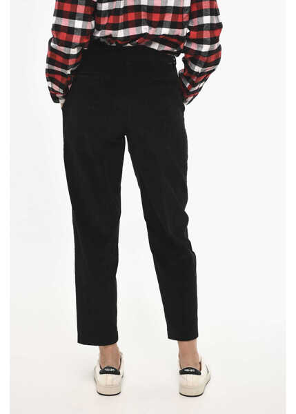 Pantaloni casual Woolrich Corduroy Single Pleat Pants Black Femei (BM 19377299) 2