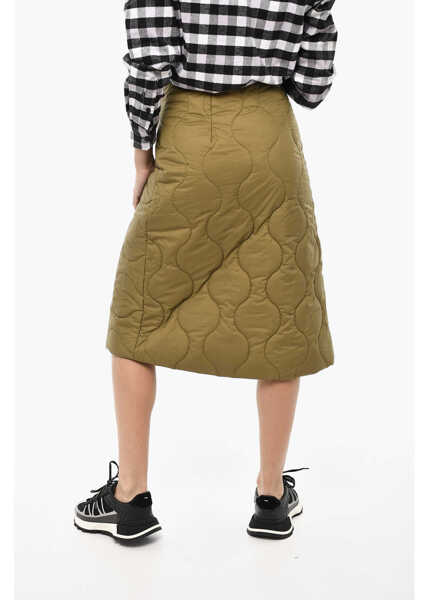 Fuste lungi Woolrich Padded And Quilted Silky Wrap Skirt Green Femei (BM 19377326) 2