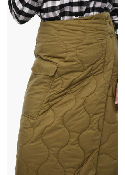 Fuste lungi Woolrich Padded And Quilted Silky Wrap Skirt Green Femei (BM 19377326) 3