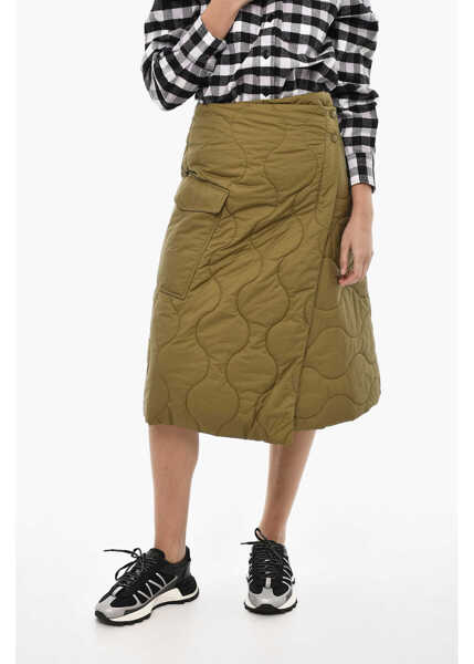 Fuste lungi Woolrich Padded And Quilted Silky Wrap Skirt Green Femei (BM 19377326) 1