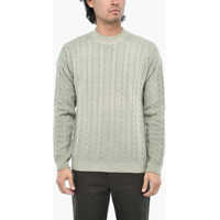 Pulovere Virgin Wool Aran Motif Crew-Neck Sweater Barbati