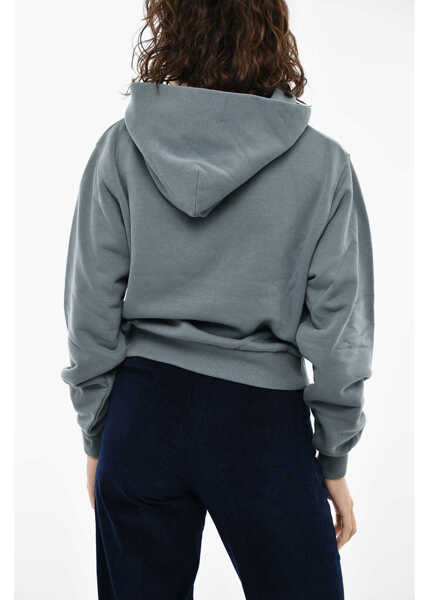 Bluze de trening Woolrich Fleeced Cotton Hoodie With Frontal Logo Blue Femei (BM 19377341) 2