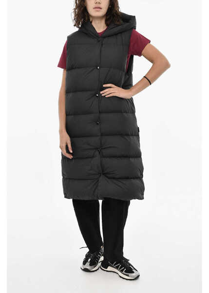 Geci de iarna Woolrich Sleeveles Solid Color Ellis Quilted Jacket Black Femei (BM 19377350) 4