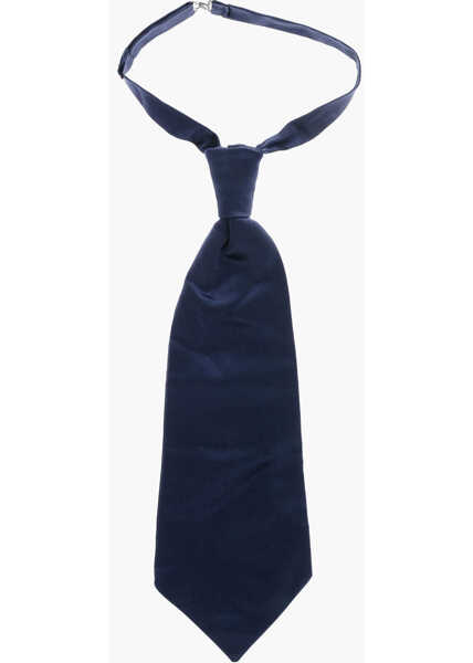 Cravate CORNELIANI Solid Color Silk Tie Blue Barbati (BM 19377356) 1