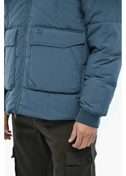 Geci de iarna Woolrich Quilted Heritage Terrain Down Jacket With Patch Pockets Blue Barbati (BM 19377371) 3