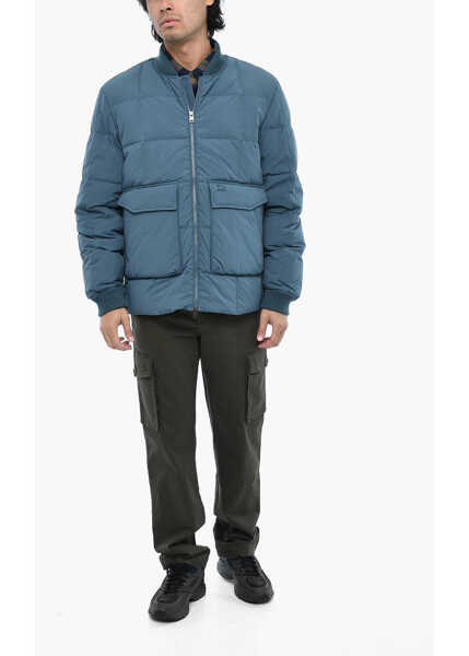 Geci de iarna Woolrich Quilted Heritage Terrain Down Jacket With Patch Pockets Blue Barbati (BM 19377371) 4