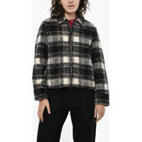 Jachete Wool Blend Check Gentry Overshirt With Zip Femei