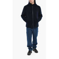 Geci de iarna Woolrich pentru Barbati - Geci de iarna Woolrich Wool And Nylon Pacific Down Jacket With Hood Blue Barbati (BM 19377392) - B-mall.ro