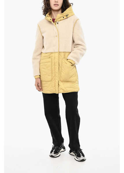 Geci Parka Woolrich Quilted Alba Padded Jacket With Fleeced Details Yellow Femei (BM 19377476) 4