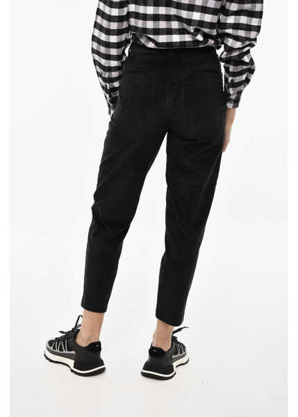 Pantaloni casual Woolrich Corduroy Single Pleat Pants Black Femei (BM 19377479) 2