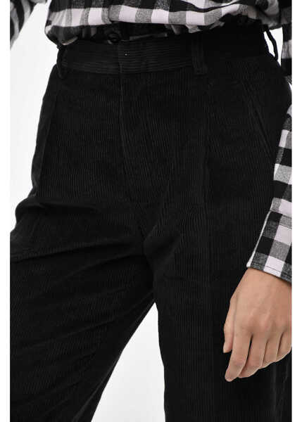Pantaloni casual Woolrich Corduroy Single Pleat Pants Black Femei (BM 19377479) 3