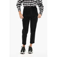 Pantaloni casual Corduroy Single Pleat Pants Femei