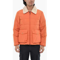 Geci de iarna Quilted Puffer Duster Blizzard With Eco Fur Collar Barbati