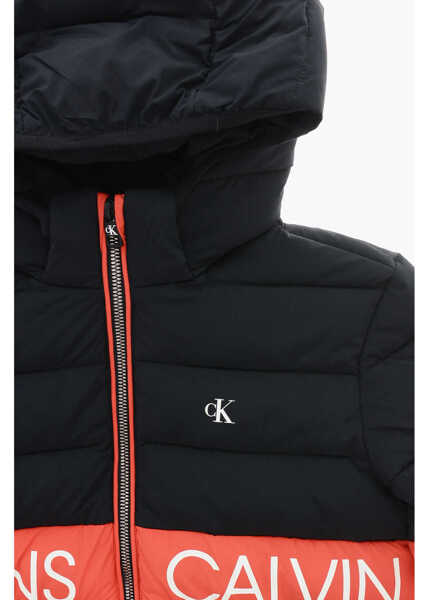 Jachete Calvin Klein Two-Tone Jacket With Removable Hood Red Barbati (BM 19377491) 2