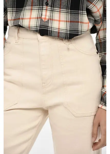 Blugi drepti Woolrich Light Wash Wide Leg Jeans White Femei (BM 19377497) 3