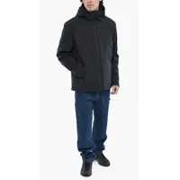 Geci de iarna Woolrich pentru Barbati - Geci de iarna Woolrich Solid Color Pacific Down Jacket With Ton On Ton Side Logo Black Barbati (BM 19377500) - B-mall.ro