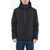 Woolrich Solid Color Pacific Down Jacket With Ton On Ton Side Logo Black