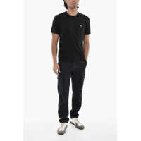 Tricouri Woolrich pentru Barbati - Tricouri Woolrich Cotton Sheep Crew-Neck T-Shirt With Embroidery Monogram Black Barbati (BM 19377503) - B-mall.ro