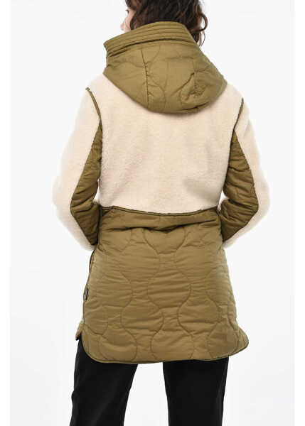 Geci Parka Woolrich Quilted Alba Padded Jacket With Fleeced Details Beige Femei (BM 19377515) 2