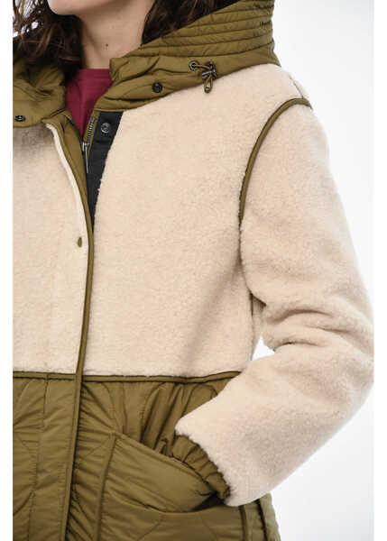 Geci Parka Woolrich Quilted Alba Padded Jacket With Fleeced Details Beige Femei (BM 19377515) 3
