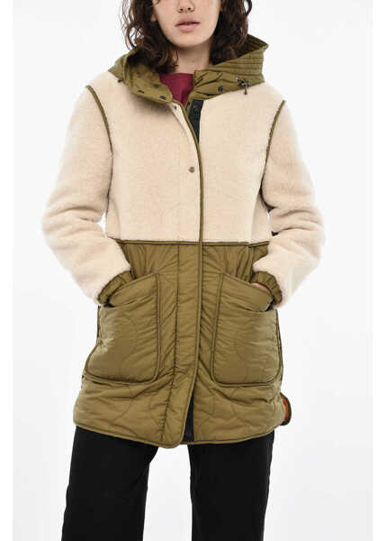 Geci Parka Woolrich Quilted Alba Padded Jacket With Fleeced Details Beige Femei (BM 19377515) 1