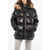 Woolrich Patent Quilted Aliquippa Down Jacket With Fur Black