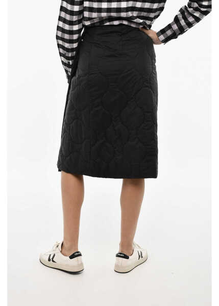Fuste lungi Woolrich Padded And Quilted Silky Wrap Skirt Black Femei (BM 19377530) 2