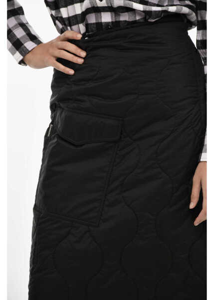 Fuste lungi Woolrich Padded And Quilted Silky Wrap Skirt Black Femei (BM 19377530) 3