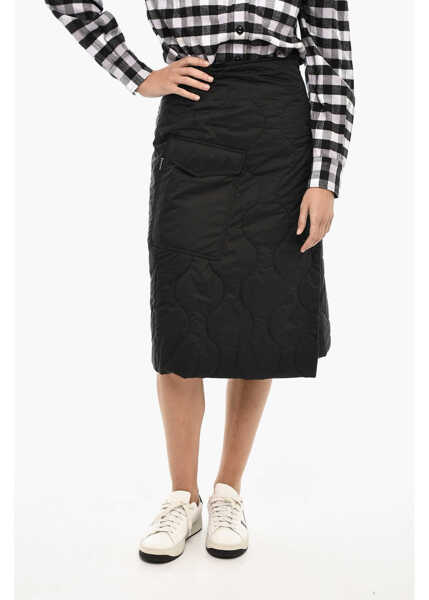 Fuste lungi Woolrich Padded And Quilted Silky Wrap Skirt Black Femei (BM 19377530) 1