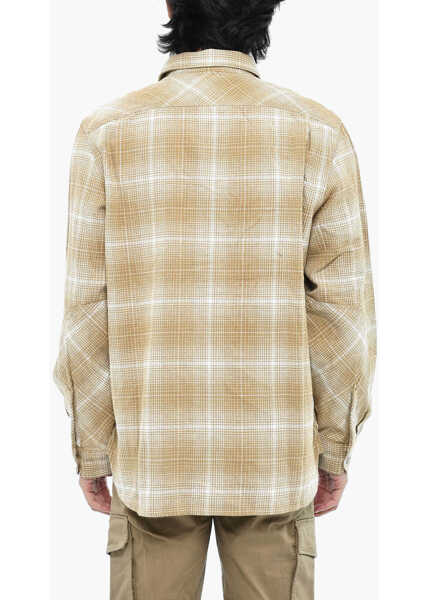Jachete Woolrich Printed Cruiser Casual Shirt With Classic Collar Beige Barbati (BM 19377536) 2